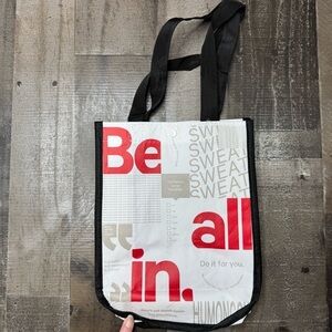Lululemon Athletica Small Reusable Red and White Tote